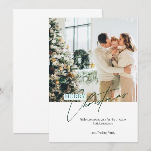 Kerstkaart op maat kaart (Voorkant / Achterkant)