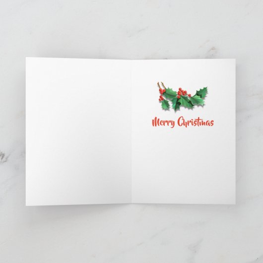 Kerstkaart op maat "Prettig kerstfeest uw naam" Kaart (Binnen)