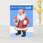 Kerstkaart op maat "Prettig kerstfeest uw naam" Kaart (Gele Bloem)