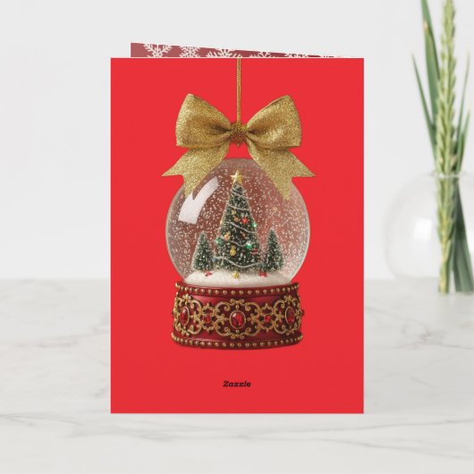 Kerstkaart opgevouwen feestdagen kaart (Achterkant)