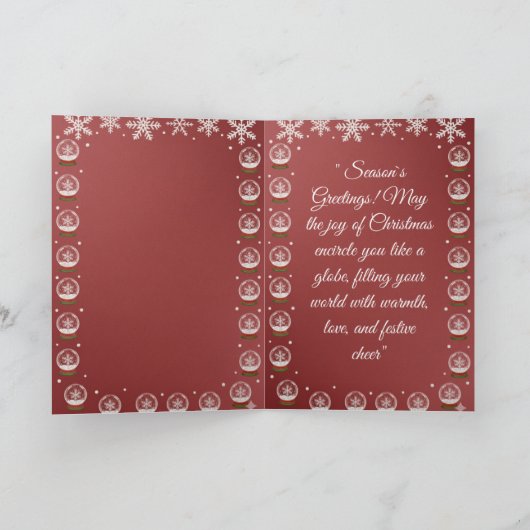 Kerstkaart opgevouwen feestdagen kaart (Binnen)