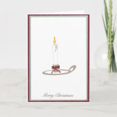 Kerstkaart opgevouwen (kaars) kaart (Voorkant)