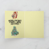 Kerstkaart opgevouwen : Vreugde aan de Wereld Feestdagen Kaart (Binnen)