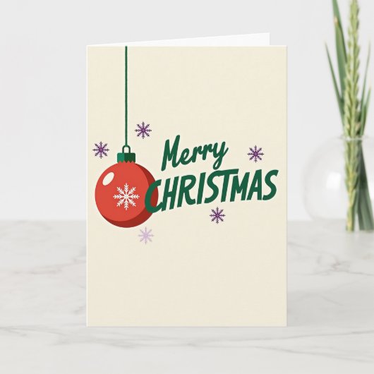Kerstkaart Ornament Kaart (Voorkant)