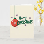 Kerstkaart Ornament Kaart (Gele Bloem)