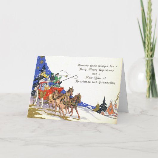 KERSTKAART OVER DE RIVIER BEDANKKAART (Voorkant)