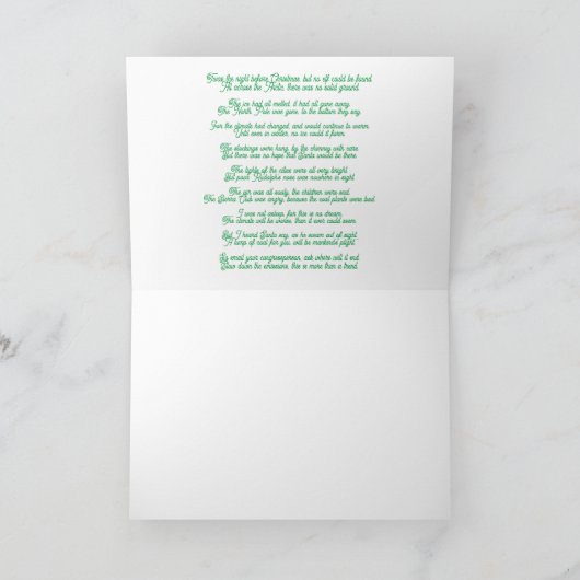 Kerstkaart over klimaatverandering notitiekaartje (Binnen)