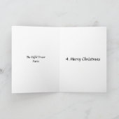 kerstKaart - Parijs, Eiffeltoren Feestdagen Kaart (Binnen)