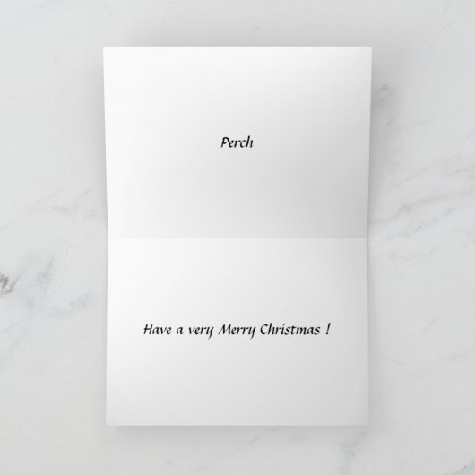 KerstKaart - Perch Feestdagen Kaart (Binnen)