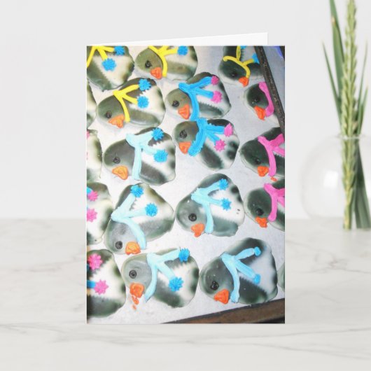 Kerstkaart "pinguïnkoekjes" #3 kaart (Voorkant)