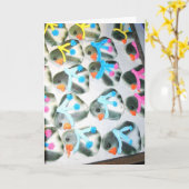 Kerstkaart "pinguïnkoekjes" #3 kaart (Gele Bloem)