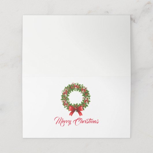 Kerstkaart Plaatskaartje (Buitenkant ongevouwen)