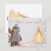 Kerstkaart plat (Voorkant / Achterkant)