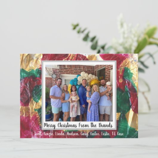 Kerstkaart plat (Staand voorkant)