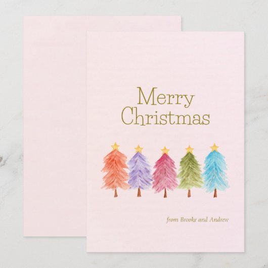 Kerstkaart plat (Voorkant / Achterkant)