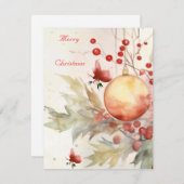 Kerstkaart plat (Voorkant / Achterkant)