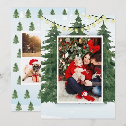 Kerstkaart plat (Voorkant / Achterkant)