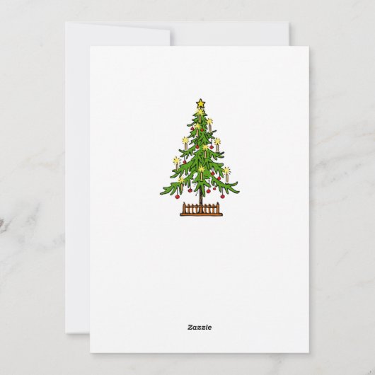 Kerstkaart plat 5x7 Kerstkaarsen (Achterkant)