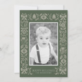 Kerstkaart plat, formaat: 10,8 cm x 14 cm, papier: (Voorkant)