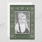 Kerstkaart plat, formaat: 10,8 cm x 14 cm, papier: (Voorkant / Achterkant)