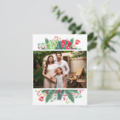 Kerstkaart plat, formaat: 4,25" x 5,5", papier: ma (Staand voorkant)