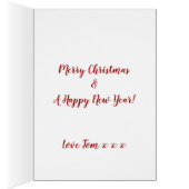  kerstkaart poinsettia (Binnen (Rechts))