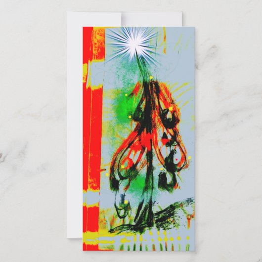 Kerstkaart prachtige kerstboom (Voorkant)