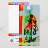 Kerstkaart prachtige kerstboom helder (Voorkant / Achterkant)