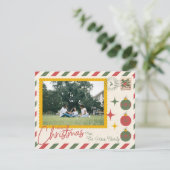 Kerstkaart "Prettig Kerstfeest" 1 foto (Staand voorkant)