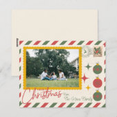 Kerstkaart "Prettig Kerstfeest" 1 foto (Voorkant / Achterkant)