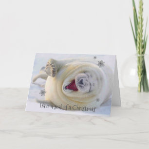 Kerstkaart - Prettig kerstfeest met een zeehond Feestdagen Kaart