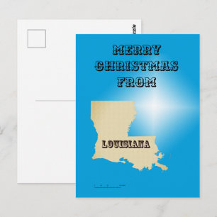 Kerstkaart - Prettig kerstfeest uit Louisiana Briefkaart