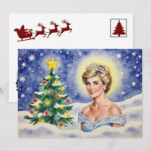 Kerstkaart Prinses Diana van Engeland (Voorkant / Achterkant)