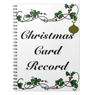 Kerstkaart Record Notitieboek