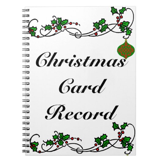 Kerstkaart Record Notitieboek (Voorkant)