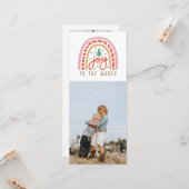 Kerstkaart 'Regenboog vreugde voor de wereld 4 fot Kaart (Voorkant / Achterkant in situ)