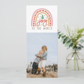 Kerstkaart 'Regenboog vreugde voor de wereld 4 fot Kaart (Staand voorkant)