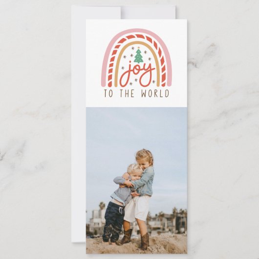 Kerstkaart 'Regenboog vreugde voor de wereld 4 fot Kaart (Voorkant)