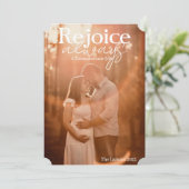 Kerstkaart 'Rejoice Always' (Staand voorkant)