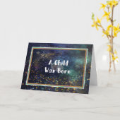 Kerstkaart Religieus Een Kind is Geboren Kaart (Gele Bloem)