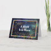 Kerstkaart Religieus Een Kind is Geboren Kaart (Voorkant)