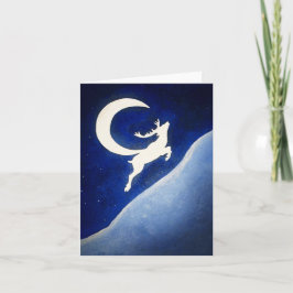 Kerstkaart rendier feestdagen kaart