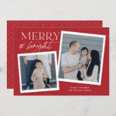 Kerstkaart - rood (Voorkant / Achterkant)