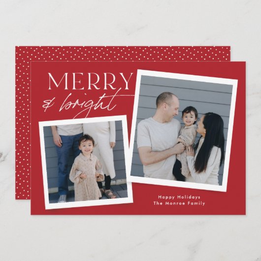 Kerstkaart - rood (Voorkant / Achterkant)