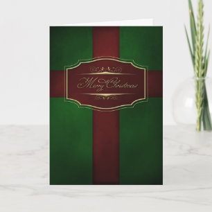kerstKaart rood en groen Feestdagen Kaart