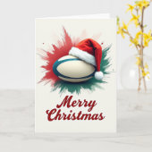 Kerstkaart Rugby Kaart (Gele Bloem)