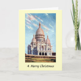 KerstKaart - Sacré-Coeur, Parijs Feestdagen Kaart