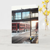 Kerstkaart "Saint Paul City Sidewalks" Kaart (Gele Bloem)