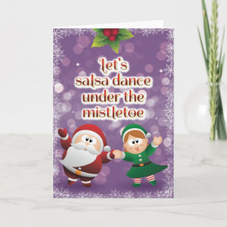 kerstkaart Salsa Mistletoe Feestdagen Kaart