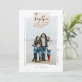 Kerstkaart 'Samenhouden' met foto (Staand voorkant)